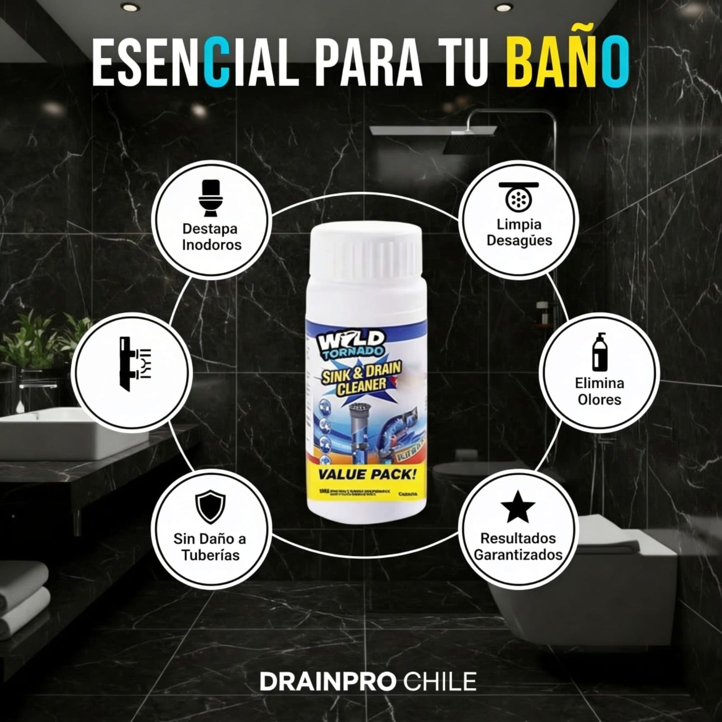 Polvo Limpiador De Drenaje DRAINPRO